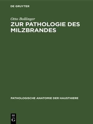 cover image of Zur Pathologie des Milzbrandes